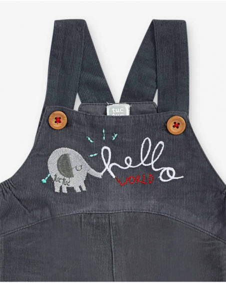 Ensemble tricot gris garçon P'tit Zoo Ensemble tricot gris garçon P'tit Zoo