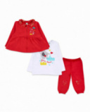 Ensemble peluche tricot rouge pour fille P'tit Zoo Ensemble peluche tricot rouge pour fille P'tit Zoo