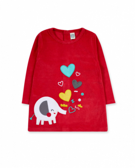 Robe en maille rouge fille P'tit Zoo Robe en maille rouge fille P'tit Zoo