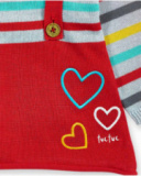 Robe en maille rouge pour fille P'tit Zoo Robe en maille rouge pour fille P'tit Zoo