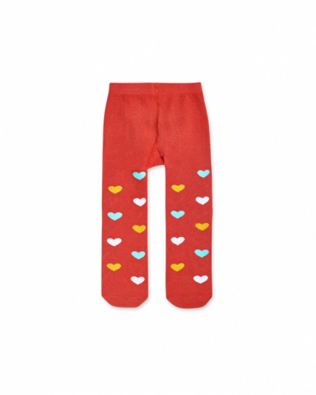 Collants rouges pour fille P'tit Zoo Collants rouges pour fille P'tit Zoo