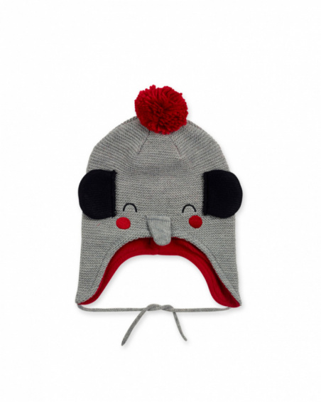 Bonnet tricot garçon P'tit Zoo gris Bonnet tricot garçon P'tit Zoo gris