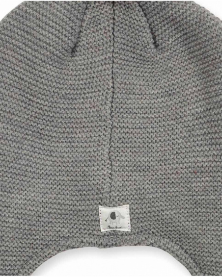 Bonnet tricot garçon P'tit Zoo gris Bonnet tricot garçon P'tit Zoo gris