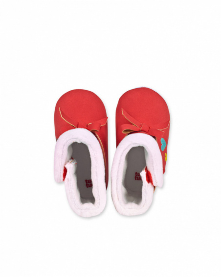 Bottes fourrées rouges fille P'tit Zoo Bottes fourrées rouges fille P'tit Zoo