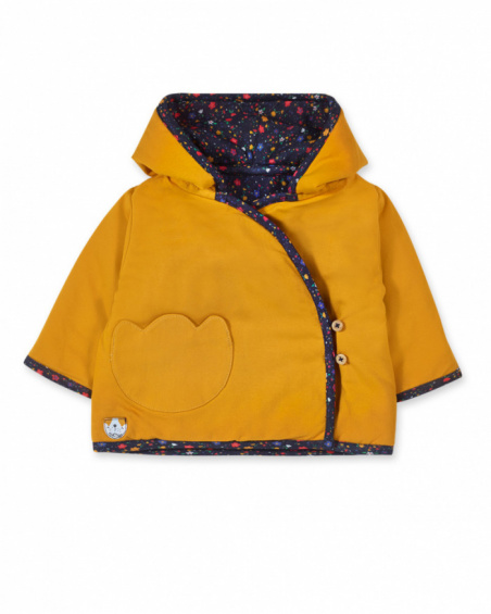 Parka réversible jaune fille Pugs Life