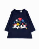 Robe en peluche bleue pour fille Pugs Life Robe en peluche bleue pour fille Pugs Life