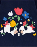 Robe en peluche bleue pour fille Pugs Life Robe en peluche bleue pour fille Pugs Life