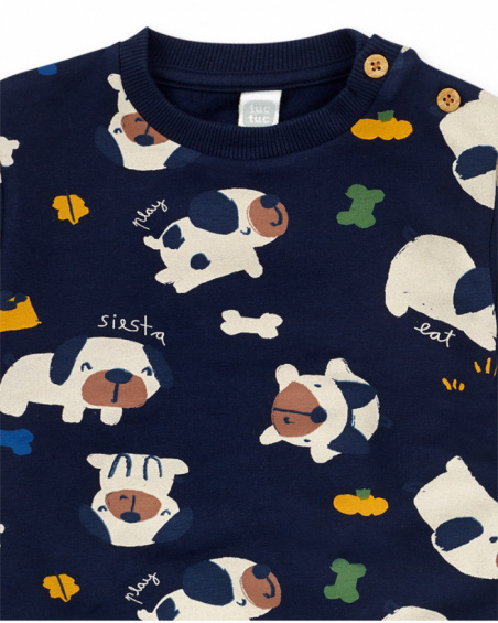 Ensemble peluche bleu pour garçon Pugs Life