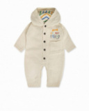 Barboteuse tricot beige pour garçon Pugs Life Barboteuse tricot beige pour garçon Pugs Life