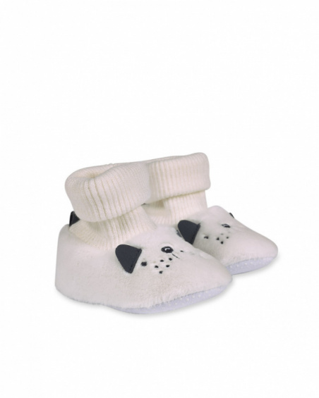 Bottes fourrées beiges pour garçon Pugs Life