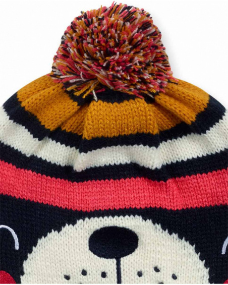 Bonnet tricot fille Pugs Life bleu Bonnet tricot fille Pugs Life bleu