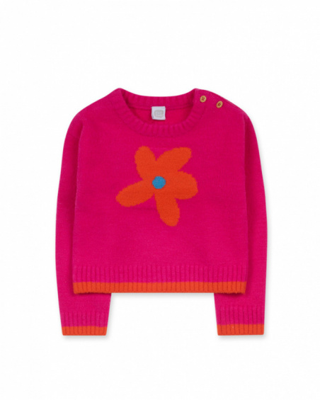 Pull en maille beige pour fille Trecking Time Pull en maille beige pour fille Trecking Time