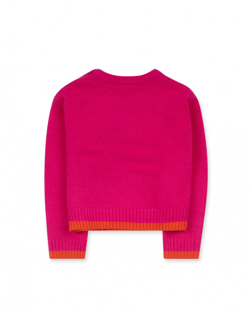 Pull en maille beige pour fille Trecking Time tuc tuc