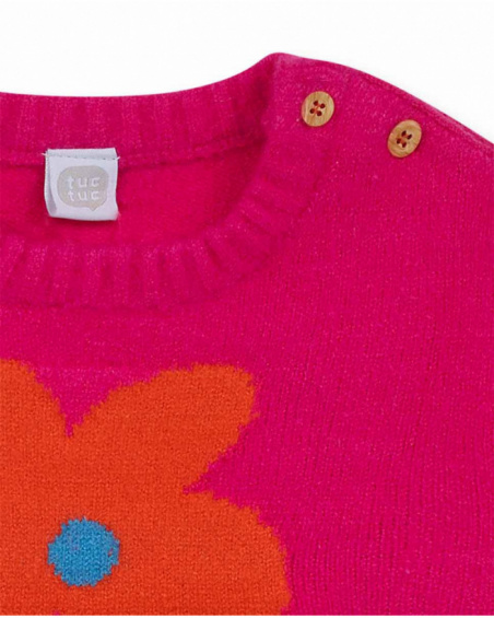Pull en maille beige pour fille Trecking Time Pull en maille beige pour fille Trecking Time
