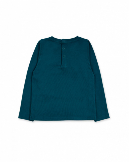T-shirt vert en maille pour fille Trecking Time T-shirt vert en maille pour fille Trecking Time