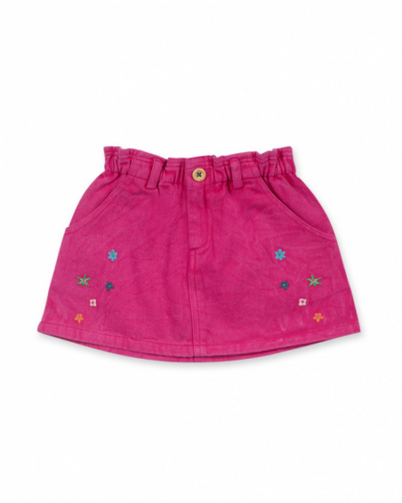 Jupe plate rose pour fille Trecking Time Jupe plate rose pour fille Trecking Time