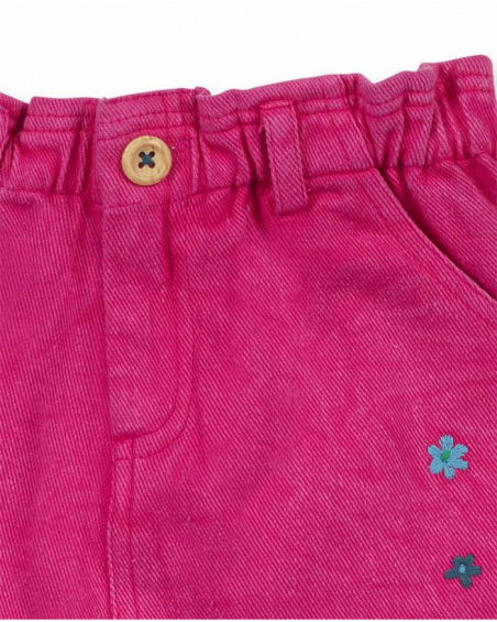 Jupe plate rose pour fille Trecking Time Jupe plate rose pour fille Trecking Time