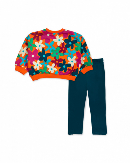 Ensemble peluche vert orange fille Trecking Time Ensemble peluche vert orange fille Trecking Time