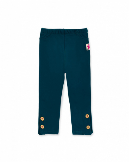 Legging peluche vert fille Trecking Time Legging peluche vert fille Trecking Time