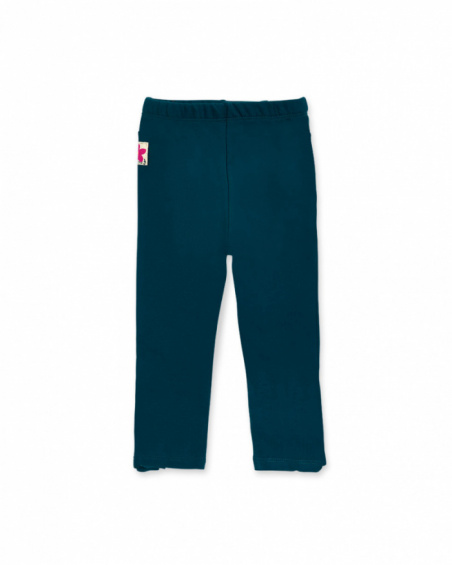 Legging peluche vert fille Trecking Time Legging peluche vert fille Trecking Time
