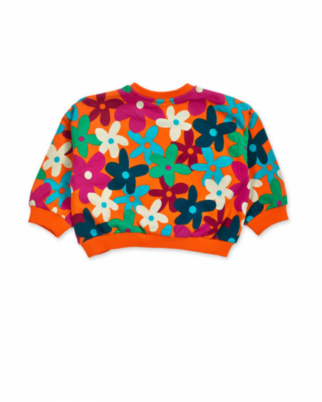 Sweat molleton orange fille Trecking Time Sweat molleton orange fille Trecking Time