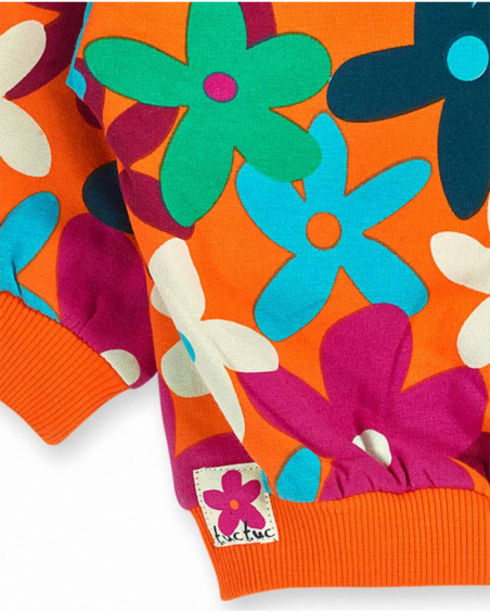 Sweat molleton orange fille Trecking Time Sweat molleton orange fille Trecking Time