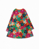 Robe en maille orange pour fille Trecking Time Robe en maille orange pour fille Trecking Time