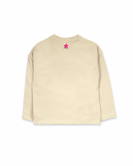 T-shirt blanc en maille pour fille Trecking Time T-shirt blanc en maille pour fille Trecking Time