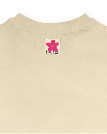 T-shirt blanc en maille pour fille Trecking Time T-shirt blanc en maille pour fille Trecking Time