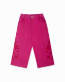 Pantalon sergé rose pour fille Trecking Time Pantalon sergé rose pour fille Trecking Time