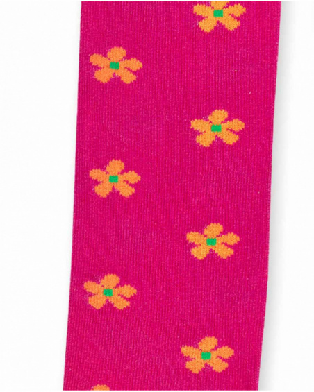 Collants fuchsia fille Trecking Time Collants fuchsia fille Trecking Time