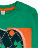 T-shirt vert en maille garçon Trecking Time T-shirt vert en maille garçon Trecking Time