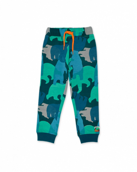 Pantalon molleton vert pour garçon Trecking Time Pantalon molleton vert pour garçon Trecking Time