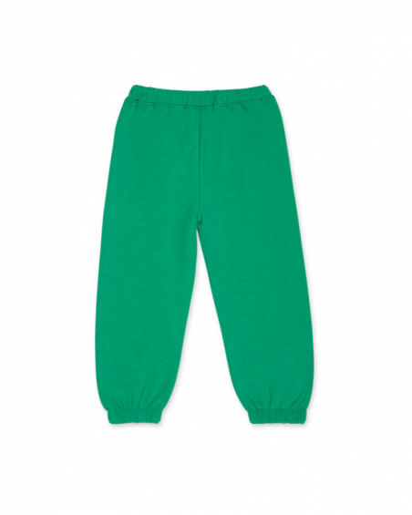 Pantalon molleton vert garçon Trecking Time