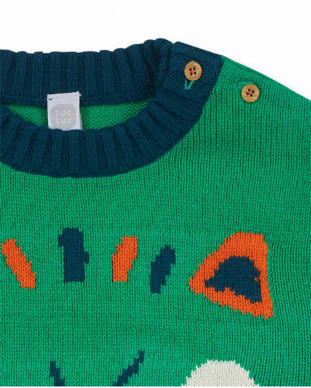 Pull tricot vert garçon Trecking Time Pull tricot vert garçon Trecking Time