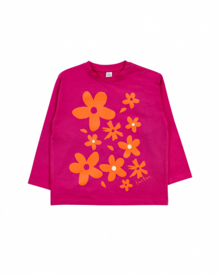 T-shirt en maille rose pour fille Trecking Time T-shirt en maille rose pour fille Trecking Time