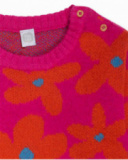 Robe en tricot fuchsia pour fille Trecking Time Robe en tricot fuchsia pour fille Trecking Time