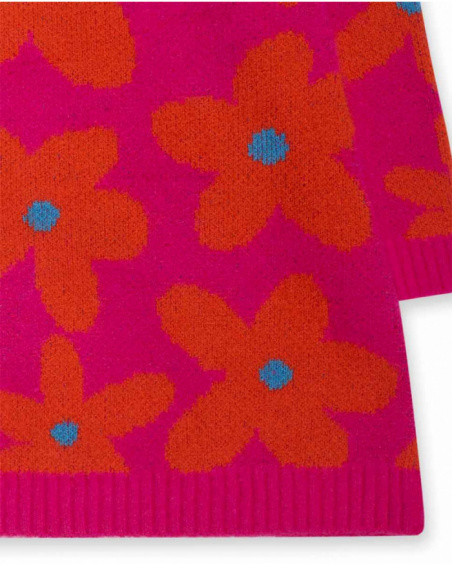 Robe en tricot fuchsia pour fille Trecking Time Robe en tricot fuchsia pour fille Trecking Time