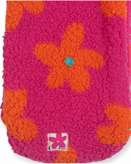Bonnet et écharpe polaire fuchsia fille Trecking Time