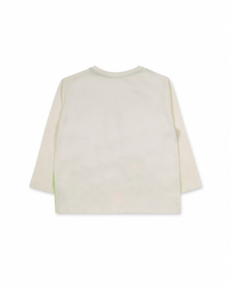 T-shirt blanc en maille fille Robot Maker T-shirt blanc en maille fille Robot Maker