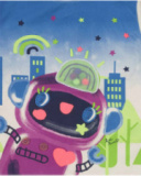 T-shirt blanc en maille fille Robot Maker T-shirt blanc en maille fille Robot Maker