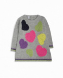 Robe en maille grise pour fille Robot Maker Robe en maille grise pour fille Robot Maker