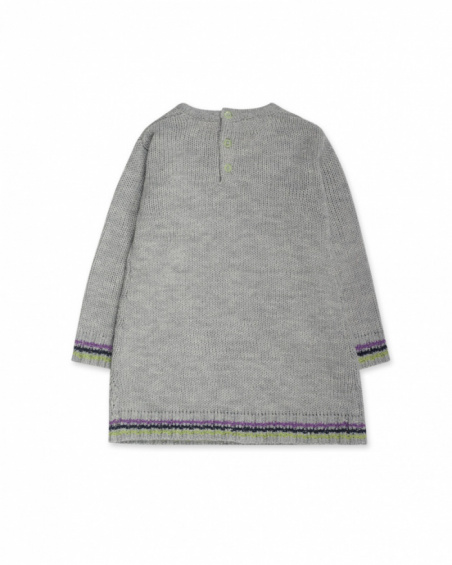 Robe en maille grise pour fille Robot Maker Robe en maille grise pour fille Robot Maker