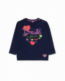 T-shirt bleu en maille fille Robot Maker T-shirt bleu en maille fille Robot Maker