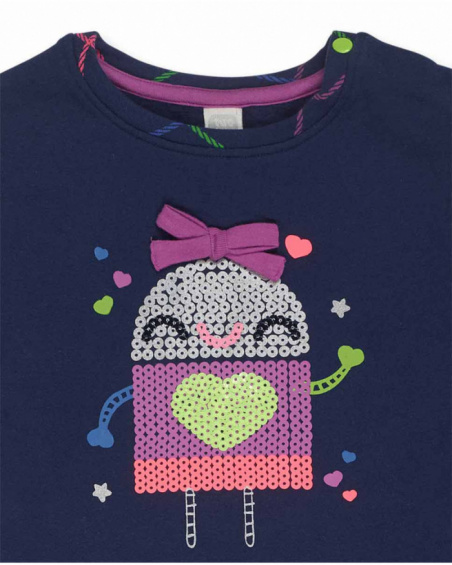 Robe en peluche bleue pour fille Robot Maker Robe en peluche bleue pour fille Robot Maker