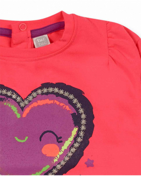 T-shirt en maille lilas pour fille Robot Maker