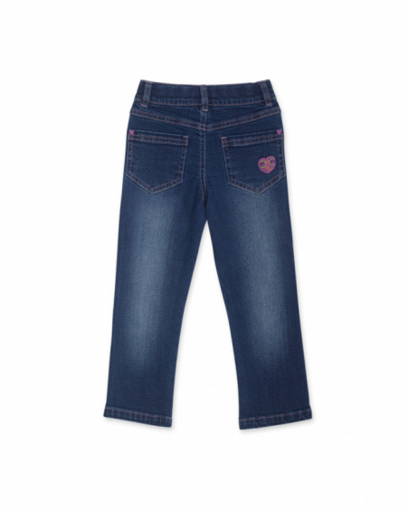 Pantalon en jean bleu pour fille Robot Maker Pantalon en jean bleu pour fille Robot Maker