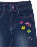 Pantalon en jean bleu pour fille Robot Maker Pantalon en jean bleu pour fille Robot Maker
