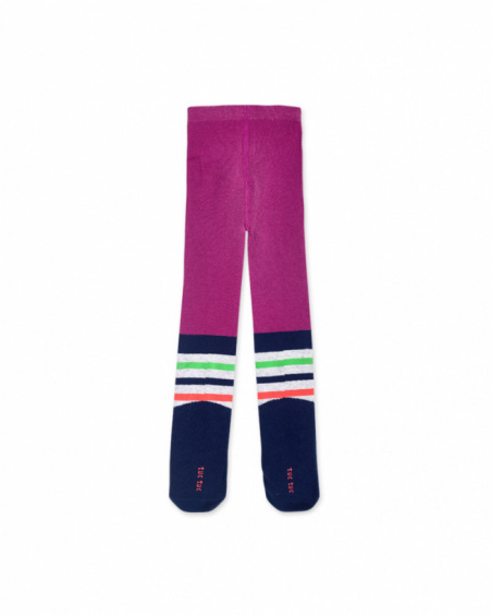 Collants lilas pour fille Robot Maker Collants lilas pour fille Robot Maker