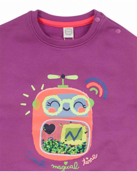 Ensemble peluche lilas pour fille Robot Maker Ensemble peluche lilas pour fille Robot Maker